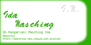 ida masching business card